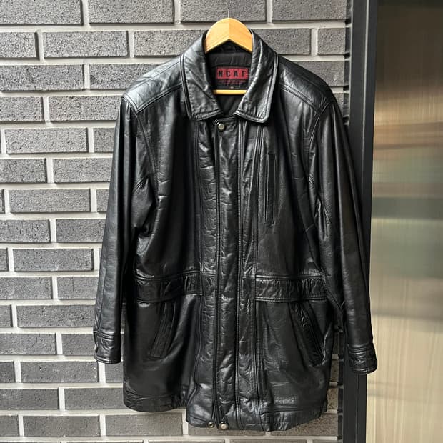 90s lambskin 양가죽 자켓 블랙