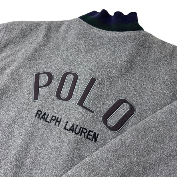 폴로 랄프로렌 빅로고 그레이 후리스 자켓