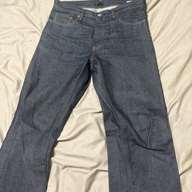 유니클로 셀비지 데님팬츠 32