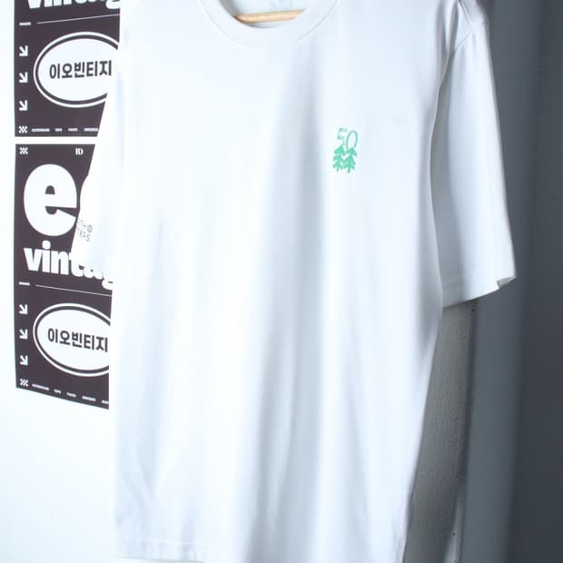 (L-XL) 코오롱스포츠 반팔 티셔츠 기능성 화이트 50주년-H32463