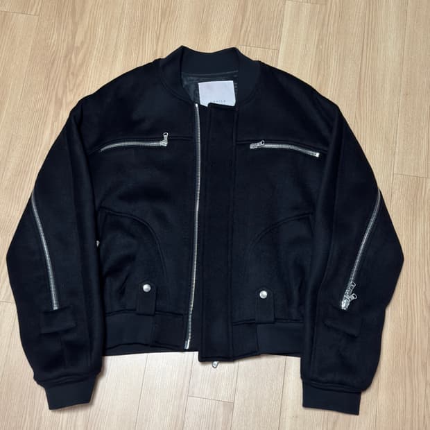 그레일즈 백지퍼 캐시미어 봄버 3사이즈