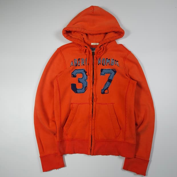 아베크롬비 오렌지 후드집업 