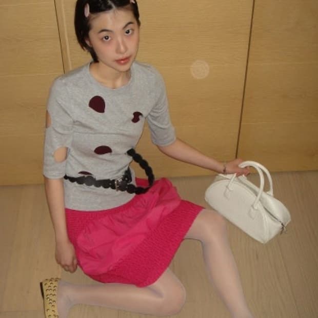 마조네 HOLE DETAIL T-SHIRT / MEL