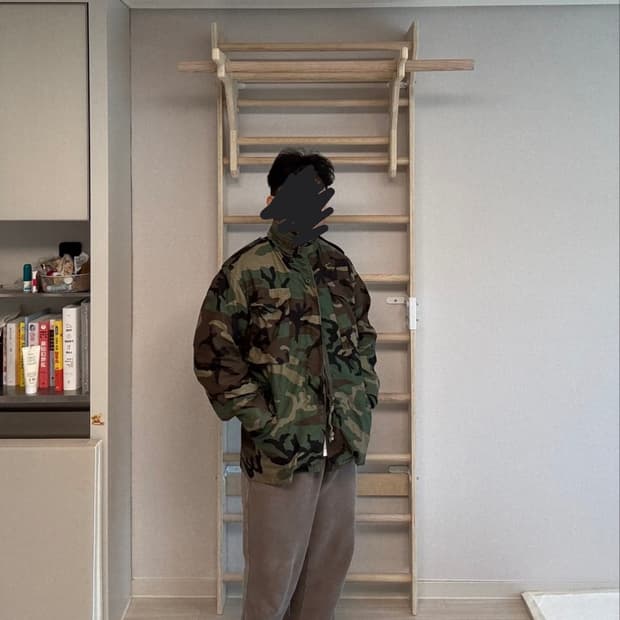 (100)M65 필드자켓 미군 우드랜드 카모 야상 스몰 레귤러