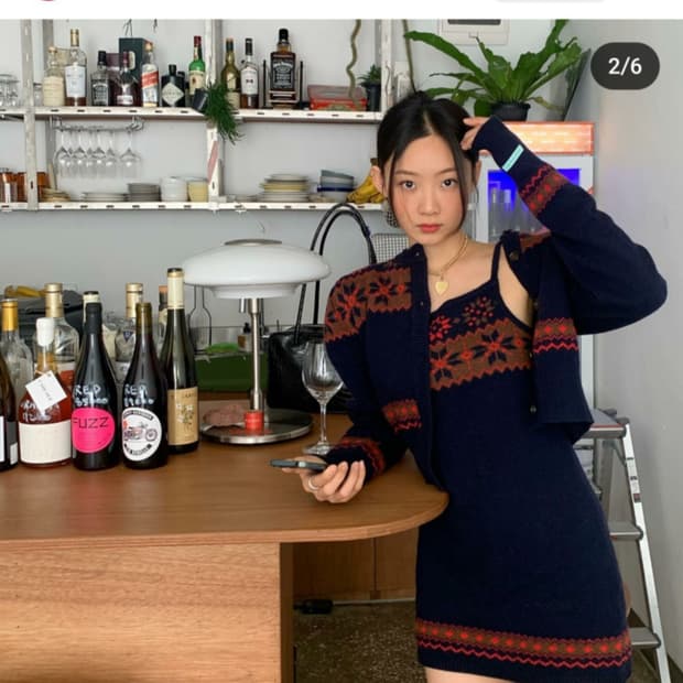 인스턴트펑크 원피스+가디건세트