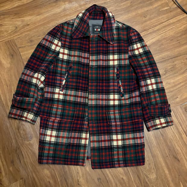 VAN JACKET CHECK PATTERN COAT