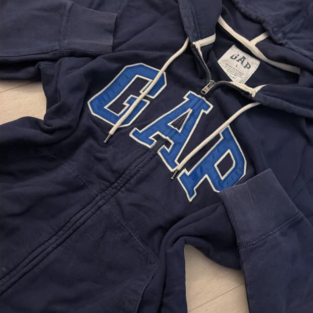 갭 네이비 후드집업 