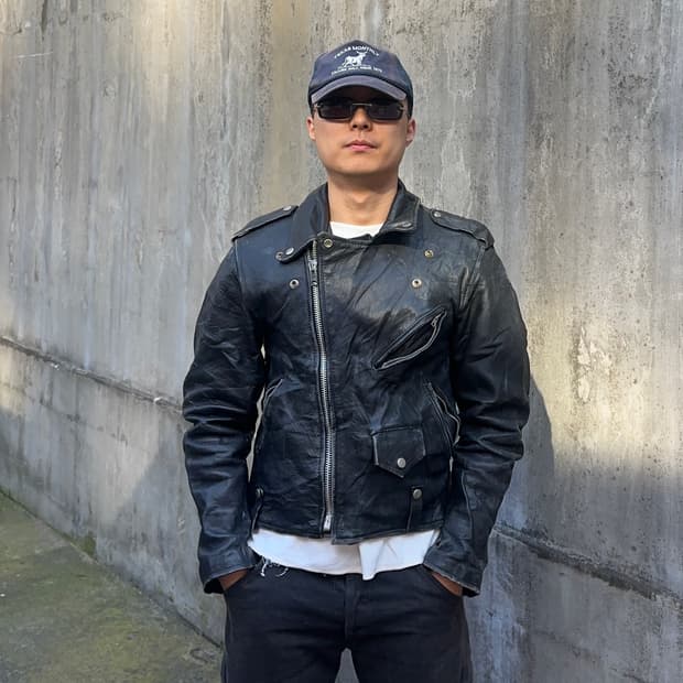 80-90’s Eagle motorcycle real leather JK