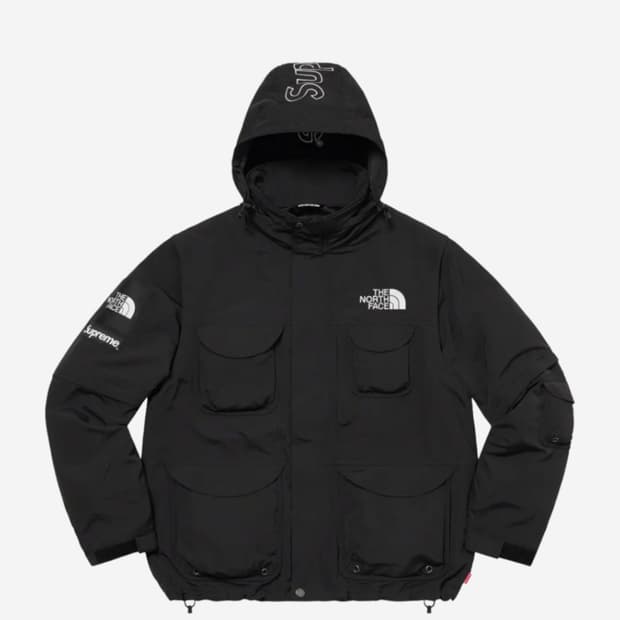 [M]슈프림 x 노스페이스 트레킹 컨버터블 자켓 블랙 - 22SS