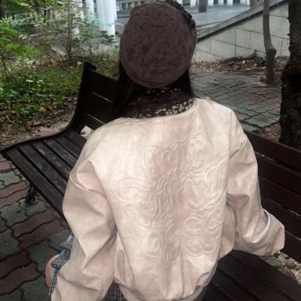 팬시클럽 핑크 퀄팅 리버시블 엠보 점퍼