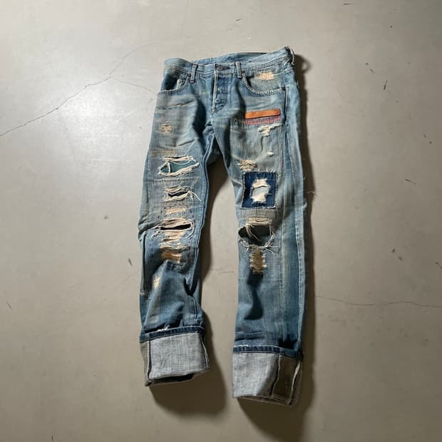 HPX  Distressed Repair Denim