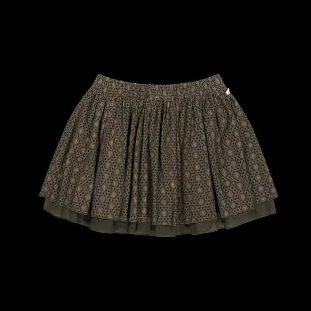 구해요!) 코이세이오 플라워 펀칭 스커트 브라운