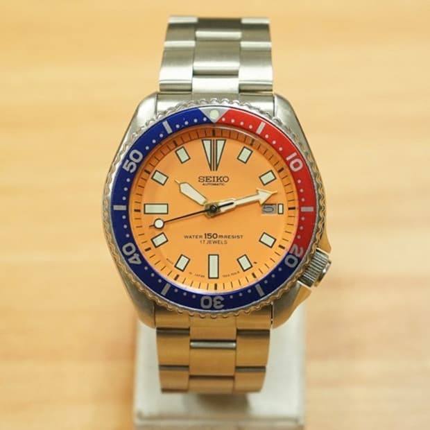 90s 세이코 7002-7000 150m 다이버 팹시 오토매틱 시계