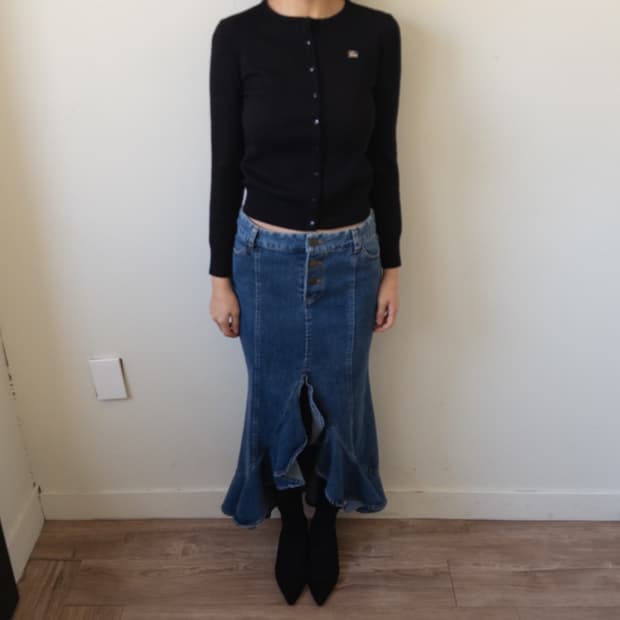 버버리 아카이브 블랙 가디건