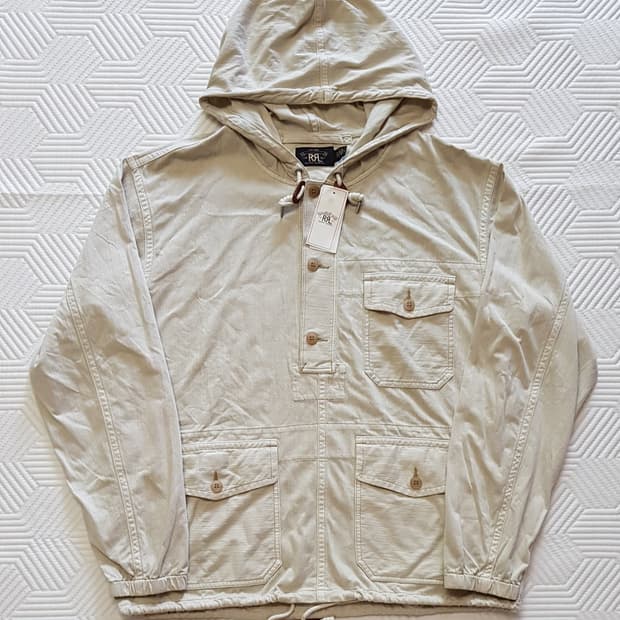 [L] RRL 가먼트다이 저지 팝오버 아노락 팝니다.