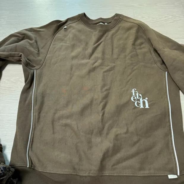 페치선데이 라인 크루넥 맨투맨 L