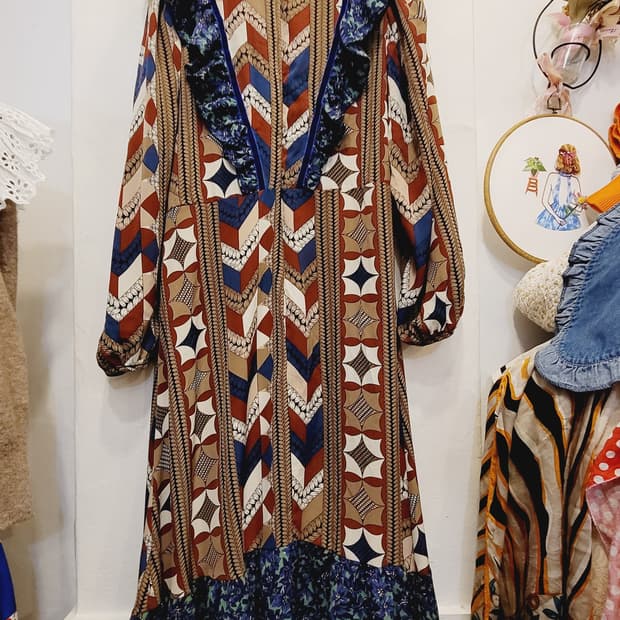 에스닉 프릴 원피스