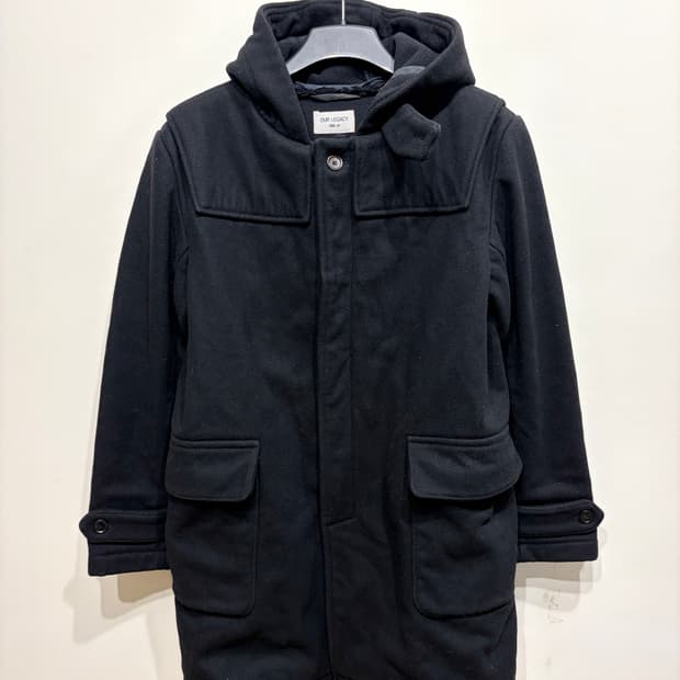 아워레가시 울 후드 하프 코트