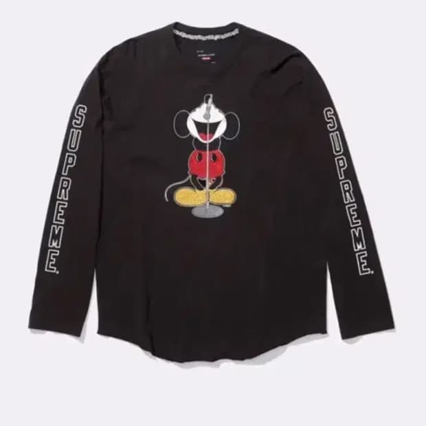 슈프림 넘버나인 미키마우스 롱슬리브