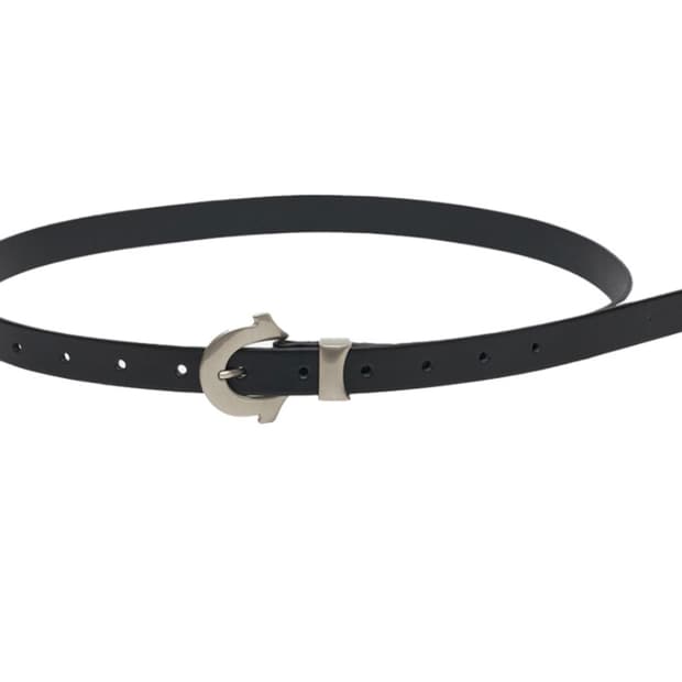 트루릴리젼 홀슈 레더 벨트 블랙 (1.2)