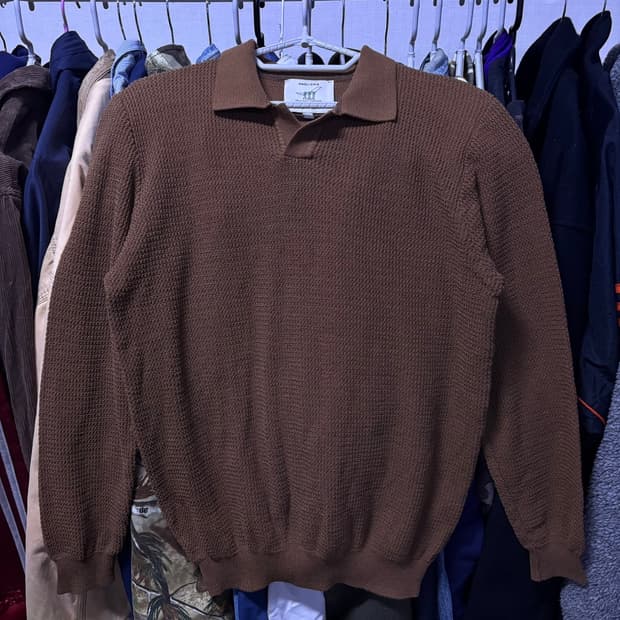 헨리코튼 브라운 니트 100