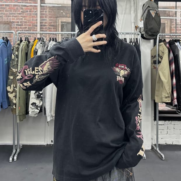 밴슨 레더 사이드 로고 롱슬리브