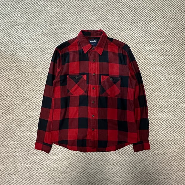 WRANGLER buffalo check work shirt