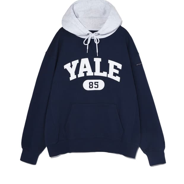 예일 투톤아치 네이비 후드