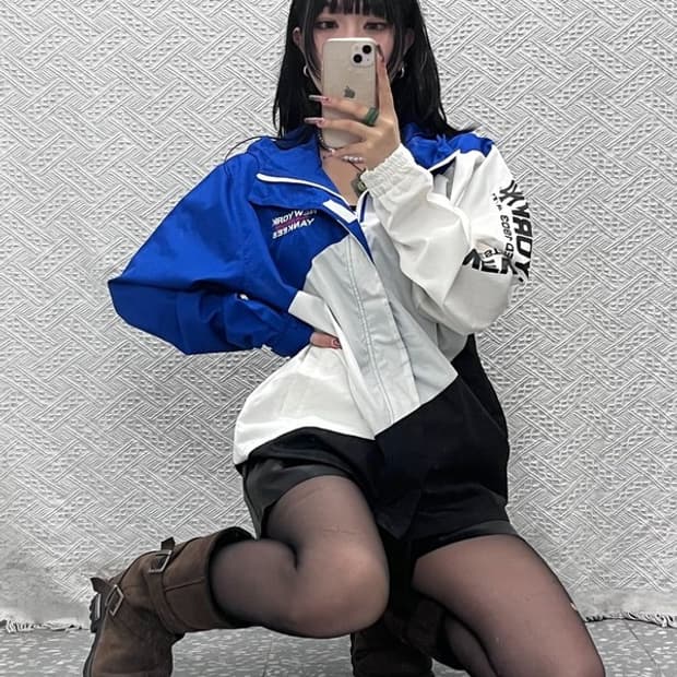 마제스틱 애슬레틱 레트로 뉴욕양키스 바람막이 자켓 105 C11578