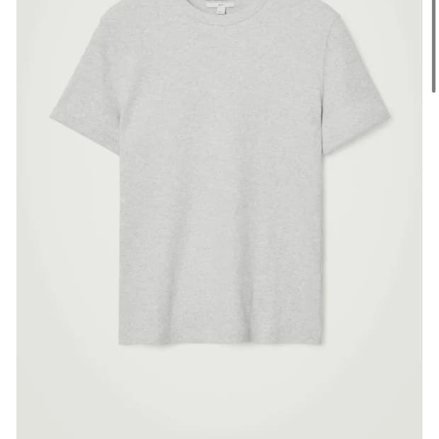 코스 슬림핏 리브드 라이트 그레이