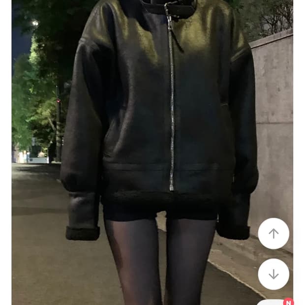 영앤리치 무스탕 블랙