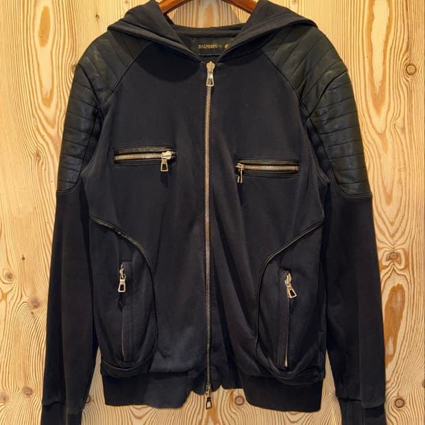 15FW 발망 X H&M 바이커 후드집업