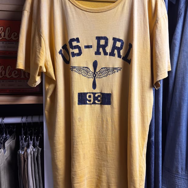 [M] RRL 그래픽 반팔 티셔츠 옐로우