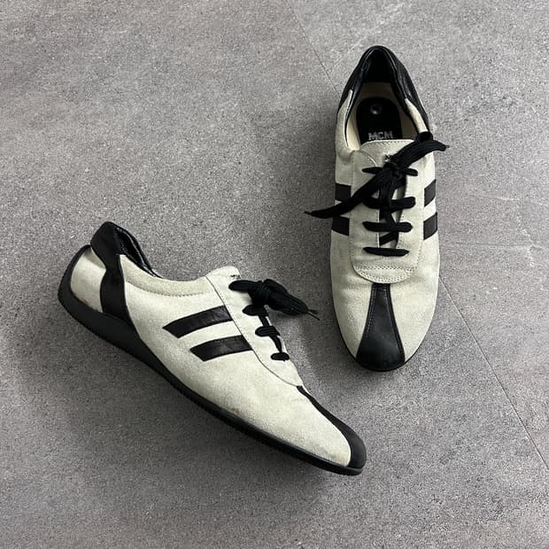 Mcm 스웨이드 레더 스포트 스니커즈