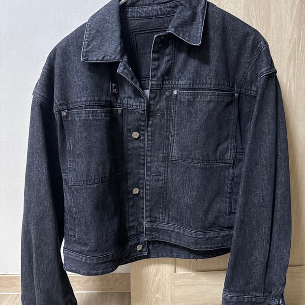 우영미 데님 블랙 자켓 21FW