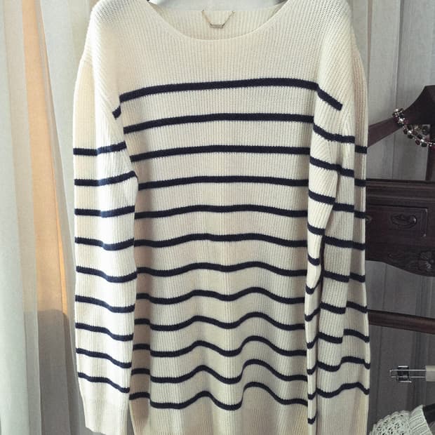 THE ROW 스트라이프 캐시미어 니트 M 더로우