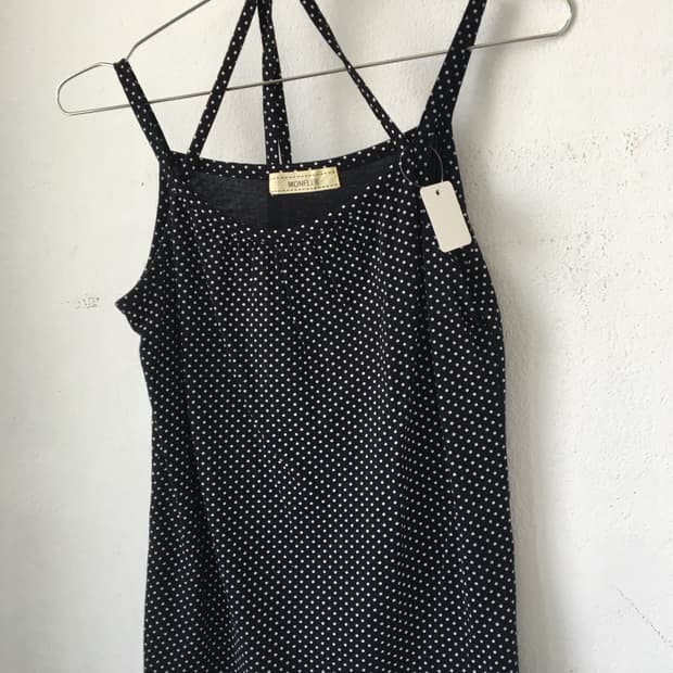 Dot pattern holter neck sleeveless