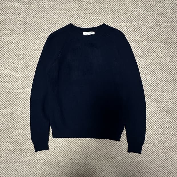 URBAN RESEARCH wool knit sweater navy
