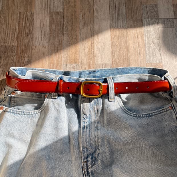 브라스버클 가죽벨트