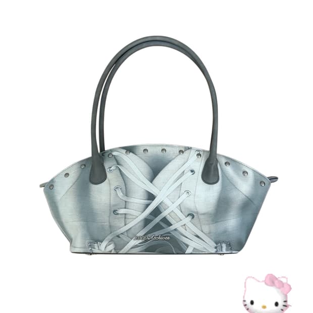20000아카이브 CORSET HALF-MOON BAG (GREY)