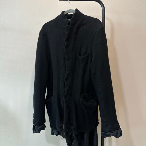 꼼데가르송 옴므 플러스 2021 보일드 울 나일론 인사이드 아웃 자켓