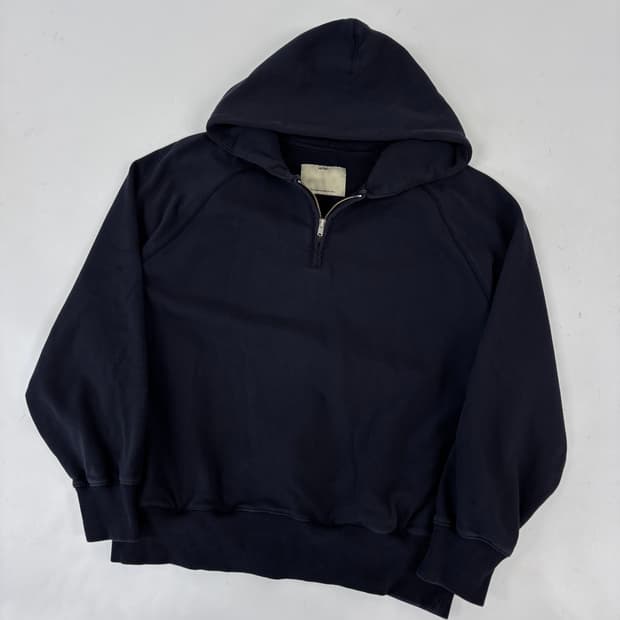 포터리 반집업 후드티 