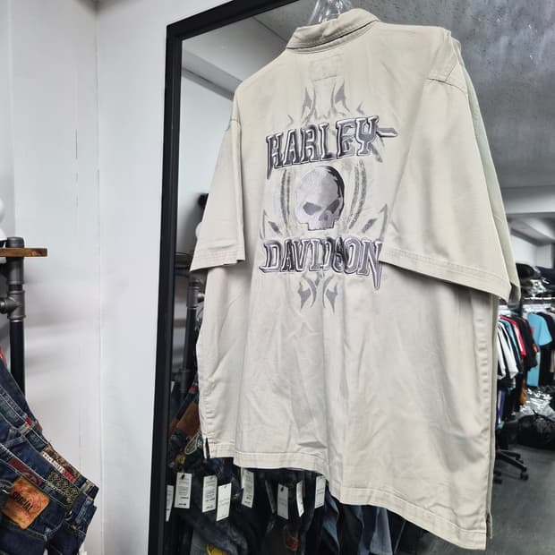 Harley-Davidson 베이지 워크 셔츠