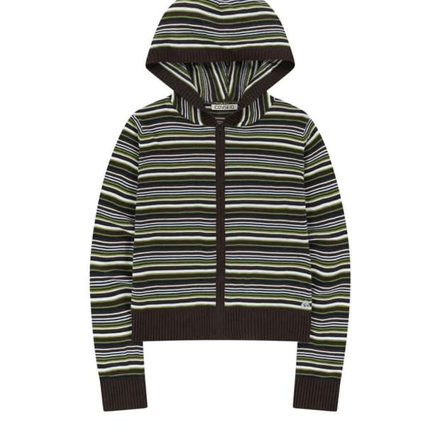 코이세이오 소프트 니트 집업 스트라이프