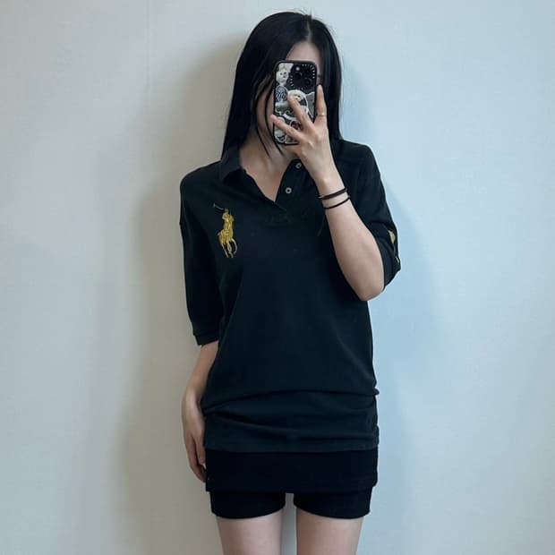 폴로 랄프로렌 빅포니 블랙 피케 반팔 카라 티셔츠