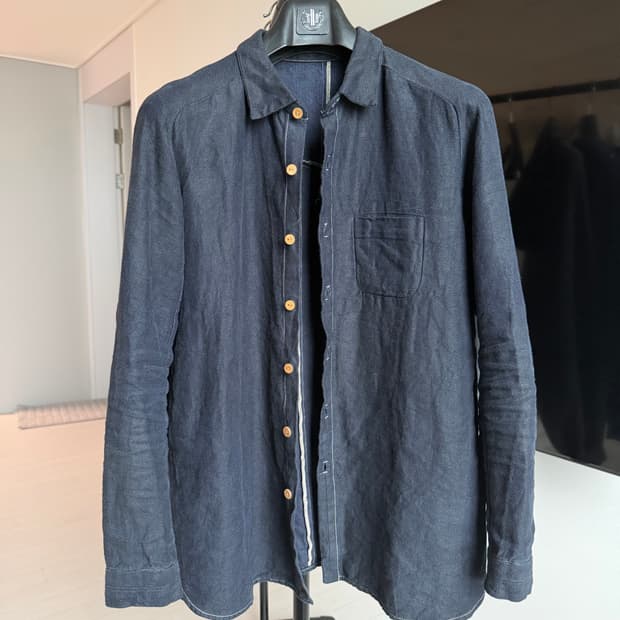 (유일매물) Project by h 홍차염색 인디고 아티잔 셔츠자켓
