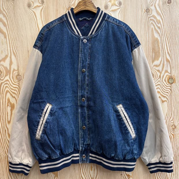 Basic editions 데님 바시티자켓
