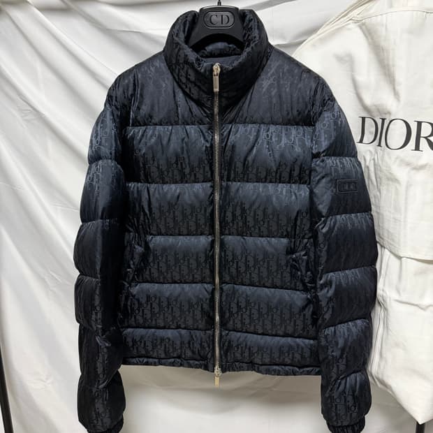 [S+급/52] 디올 오블리크 패딩 블랙 풀구성