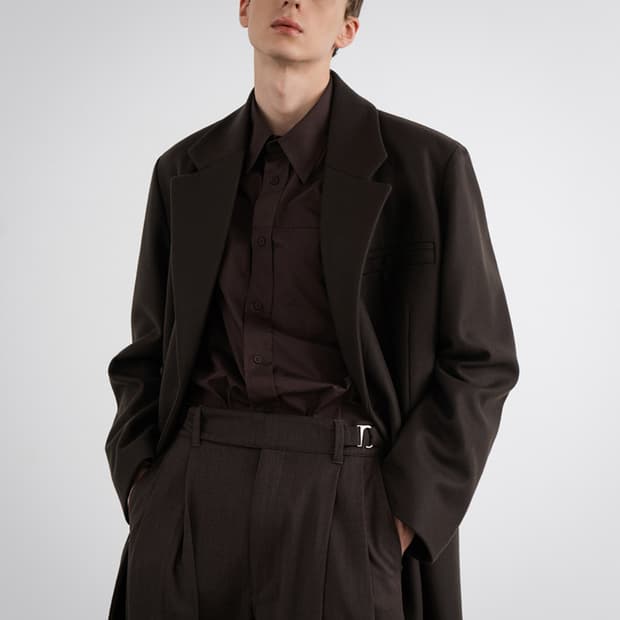 인사일런스 울캐시미어  스트랩 하프 더블코트(BROWN/S)쿠어/벨리에