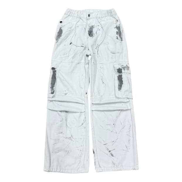 빈티지 더티 워싱 파라슈트 스트링 카고팬츠 L